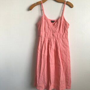 Theory Linen Pink Dress Womens 0